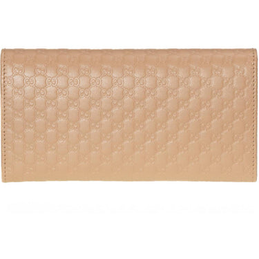 GUCCI Damen Leder Microsima GG Long Wallet Portemonnaie Geldbeutel